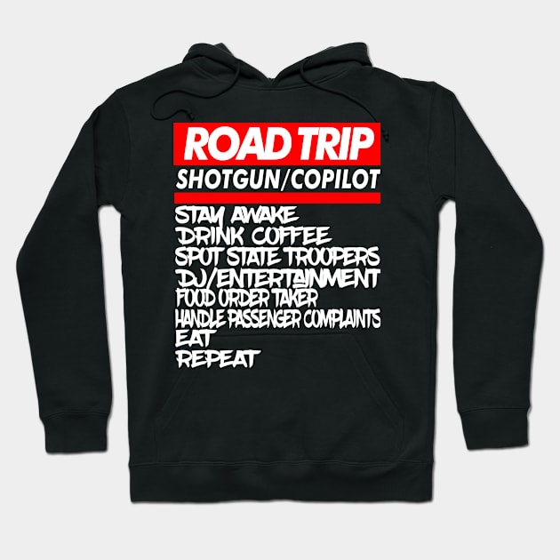 Co-pilot Family Road Trip Shirts Funny Vacation Summer Car Lover Enthusiast Gift Idea Hoodie by GraphixbyGD